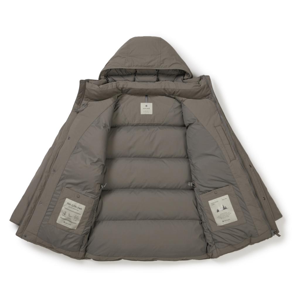 SNOWPEAK Land Mid-Length Heavy Down Jacket Dark Khaki (S25WMGDJ64)