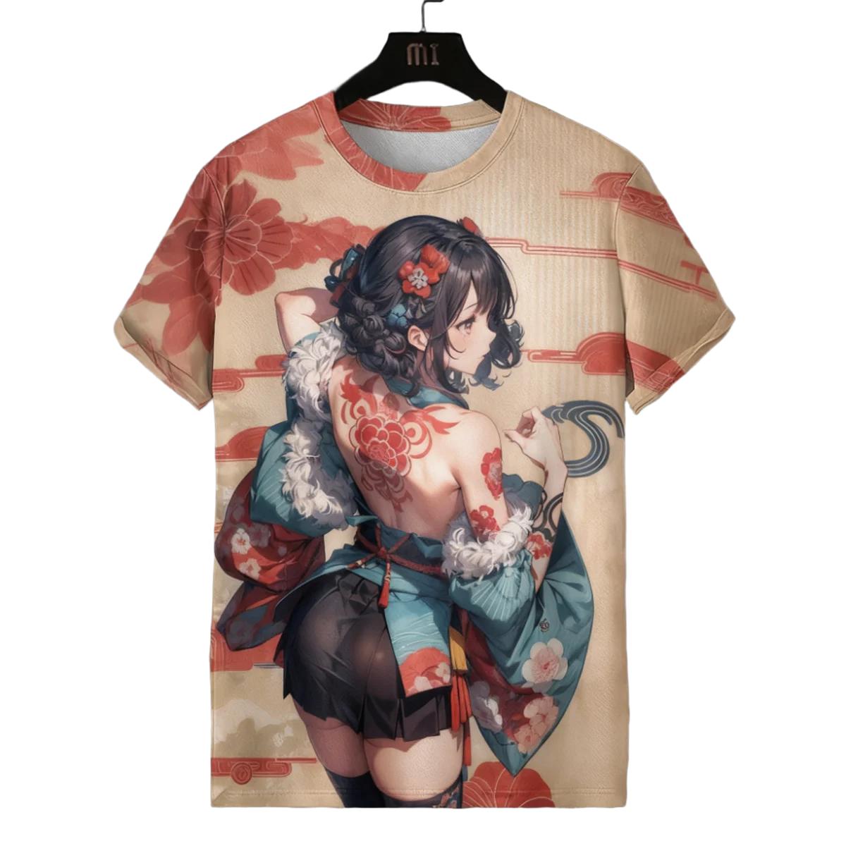 Fashionable men s printed T-shirt, casual sports round neck men s short sleeved fashion elements S