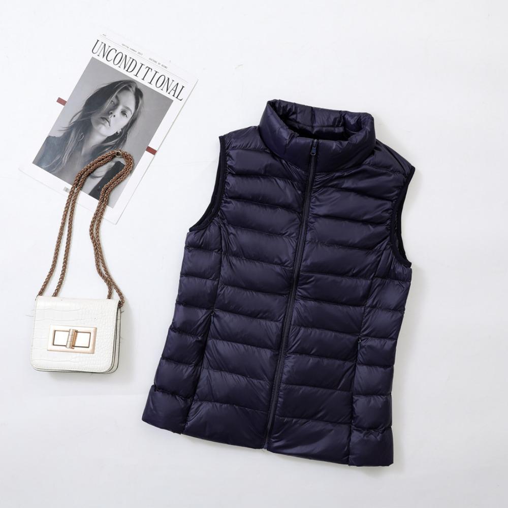 Women's Lightweight Down Vest Women's Plus Size Slim Fit Short-Length Fall/Winter Vest Arrival Portable Mini Vest