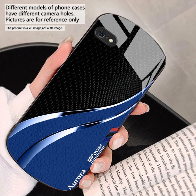 Hochwertige Lederstruktur Für iPhone 17 16 15 14 13 Plus 12 mini 11 Pro Max XR Xs Max X 7 8 6S 22 20 Elliptische Glas-Handyhülle