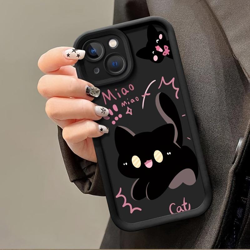 Fashionable and Cute Cat Print Durable Anti-Drop Phone Case, Suitable for iPhone 17, 16, 15, Plus, Pro, Max Series Phones - Ideal for Gifting