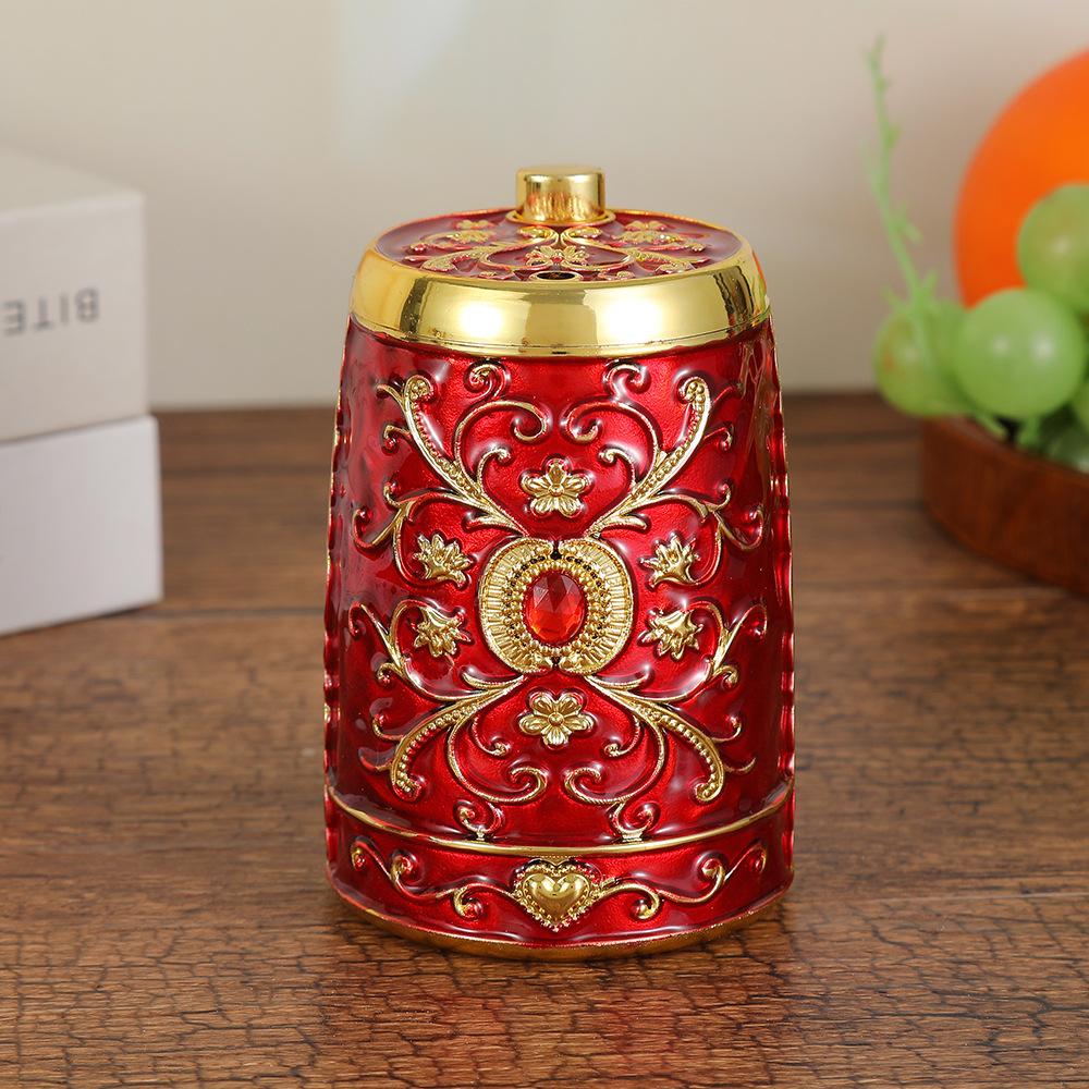 European Style Retro Toothpick Organizer for Home and Kitchen Elegant Toothpick Storage Container with Floral Design