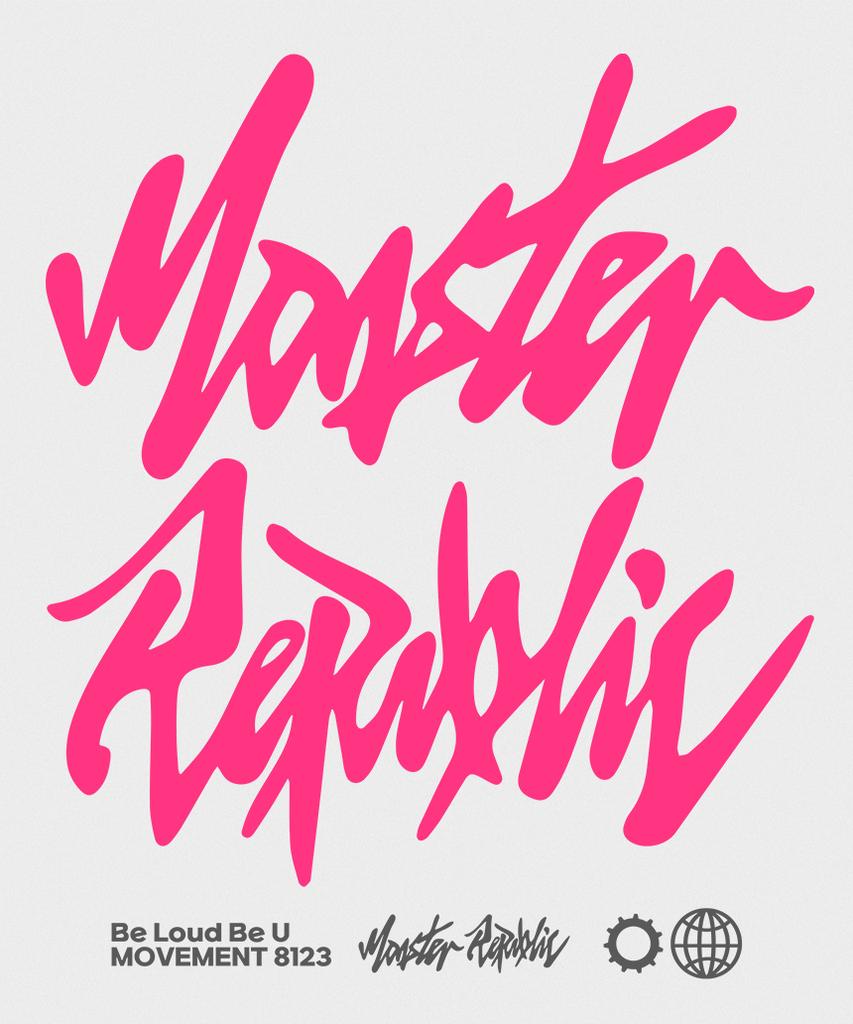 MONSTER REPUBLIC Authentic Logo Pink Sweatshirt Gray_8123