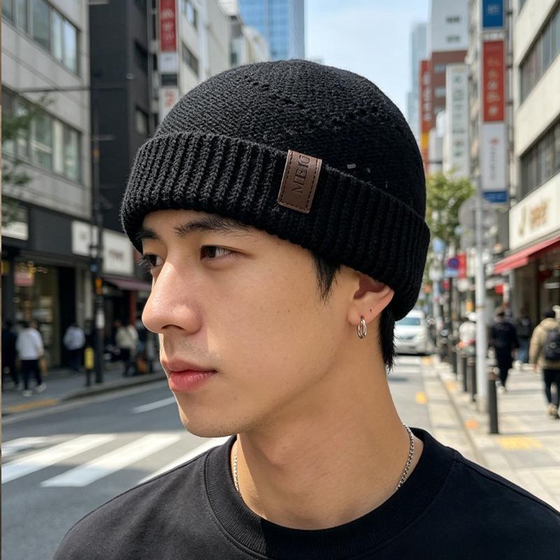 Knitted Landlord Hat Men'S Spring And Summer Thin Ruffian Handsome Melon Fur Hat Women'S Street Versatile Face Small Fashion Trendy Hat