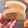 Wooden Comb with Engraved Characters and Patterns Household Wooden Portable Small Comb Peach Wood Comb Hair Care Comb