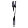 Universal 2 In 1 USB C Splitter Multi-Function Type-C To AUX Adapter  Headphone Use