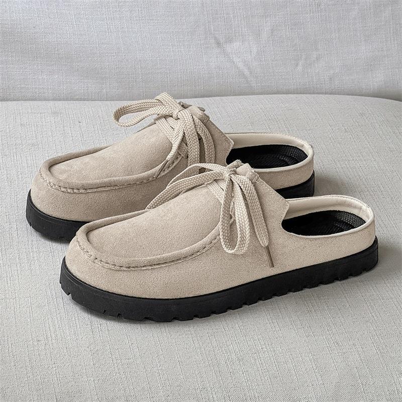 Fashion Men's Bag Head Half Tray Shoes Casual Trendy Comfortable Soft One-pedal Slippers Fad Retro Men's Cool Slippers Sandalias Hombre