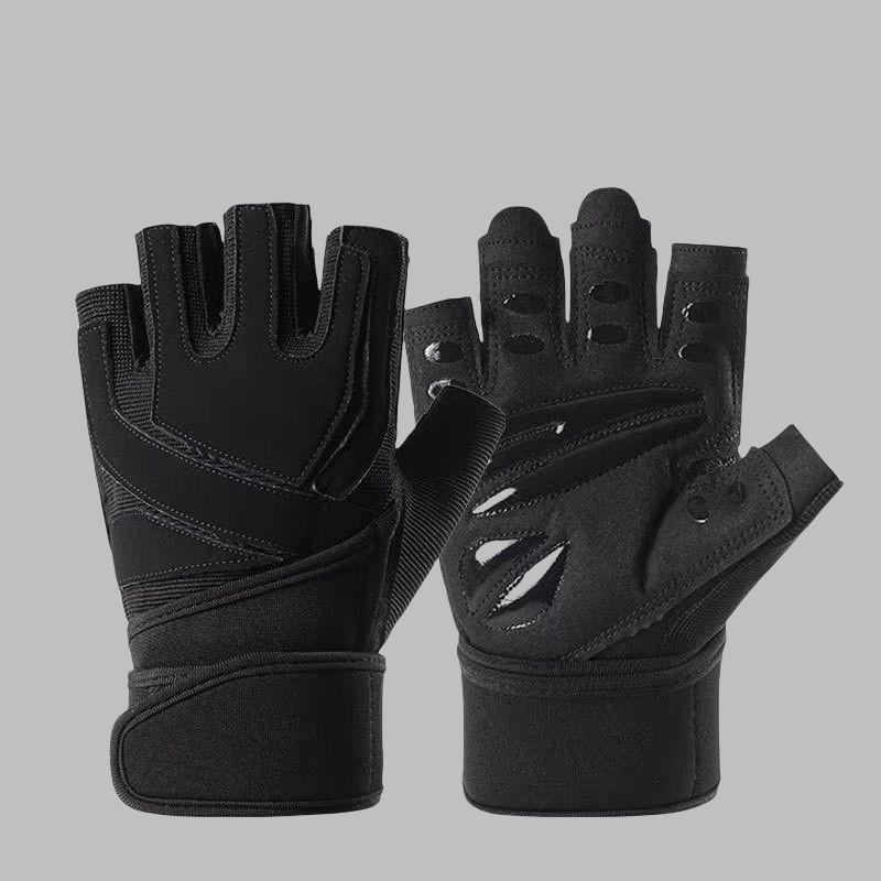 Weightlifting Gloves With Wrist Support Half-Finger Anti-Slip Gym Training Men Dumbbell Workout Callus Protection Medium