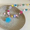 Summer Female Necklace Sweet Baroque Simulated Pearls Cute Flowers Colorful Handmade Beaded Short Clavicl Necklaces for Women
