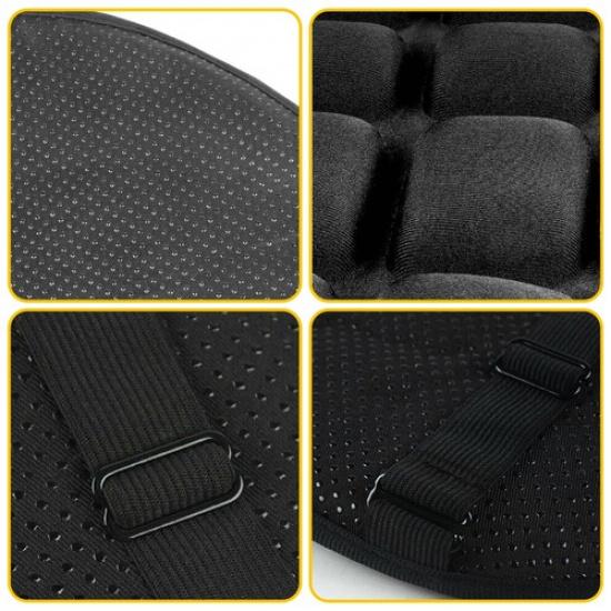 Black Lycra Seat Comfort Cushion Cover Shock Absorb Pad For Motorcycle EOA