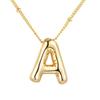 Minimalist Copper-Plated Gold Alphabet Pendant Sweater Chain Jewelry