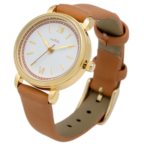Fieldwork Women's Analog Watch with Leather Strap, Brown, MKL2306-5