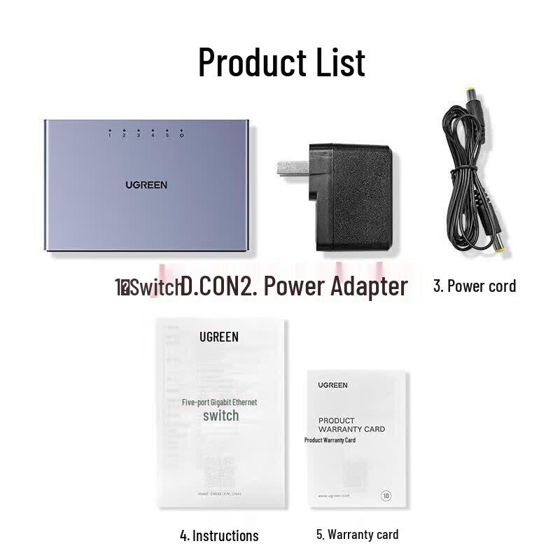 UGREEN 5-Port Gigabit Ethernet Switch