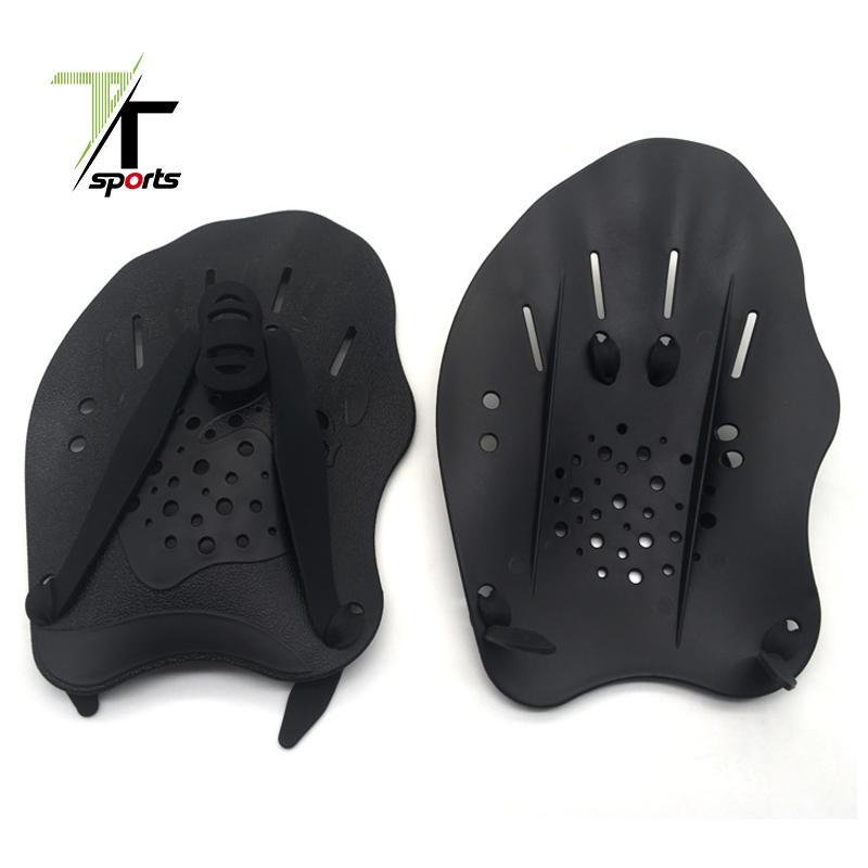 Swim Flipper Swimming Paddles Hand Palm Professional Training Arm Paddling Hand Fins Adults Children Swimming Paddling Palms чёрный