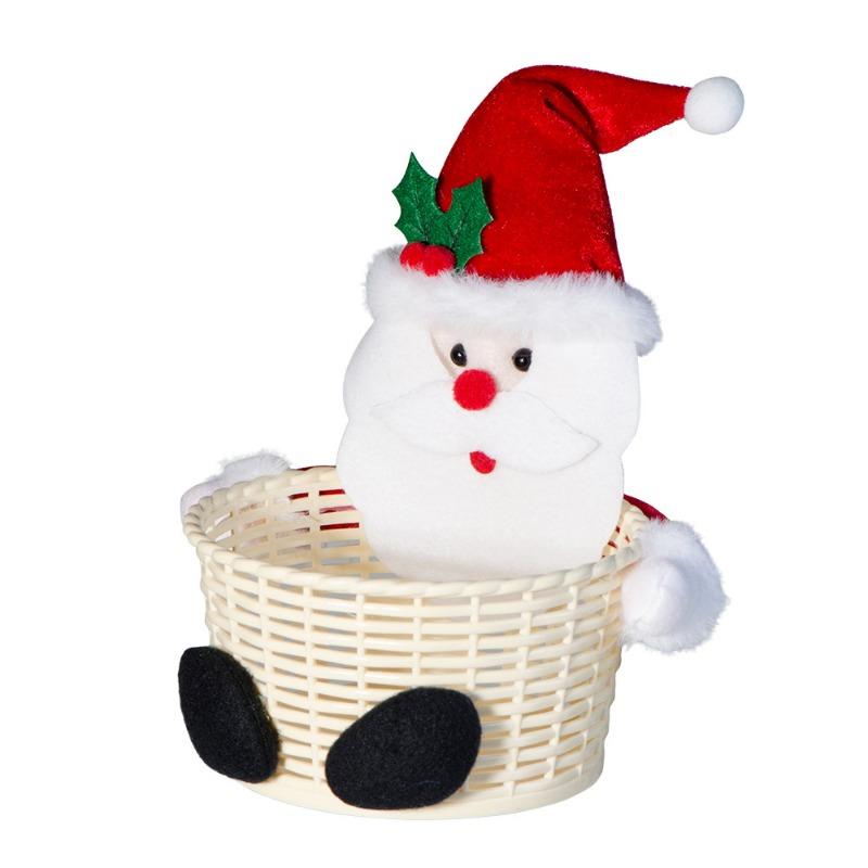 

Рождественские украшения Санта снеговик конфеты фрукты подарочная корзина настольные украшения рождественские товары