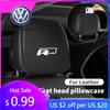 2026 Hot For Volkswagen VW Car Headrest Cover Seat Head Rest Neck Pillow Protector For Volkswagen VW Golf Jetta Passat Mk5 Mk6 C