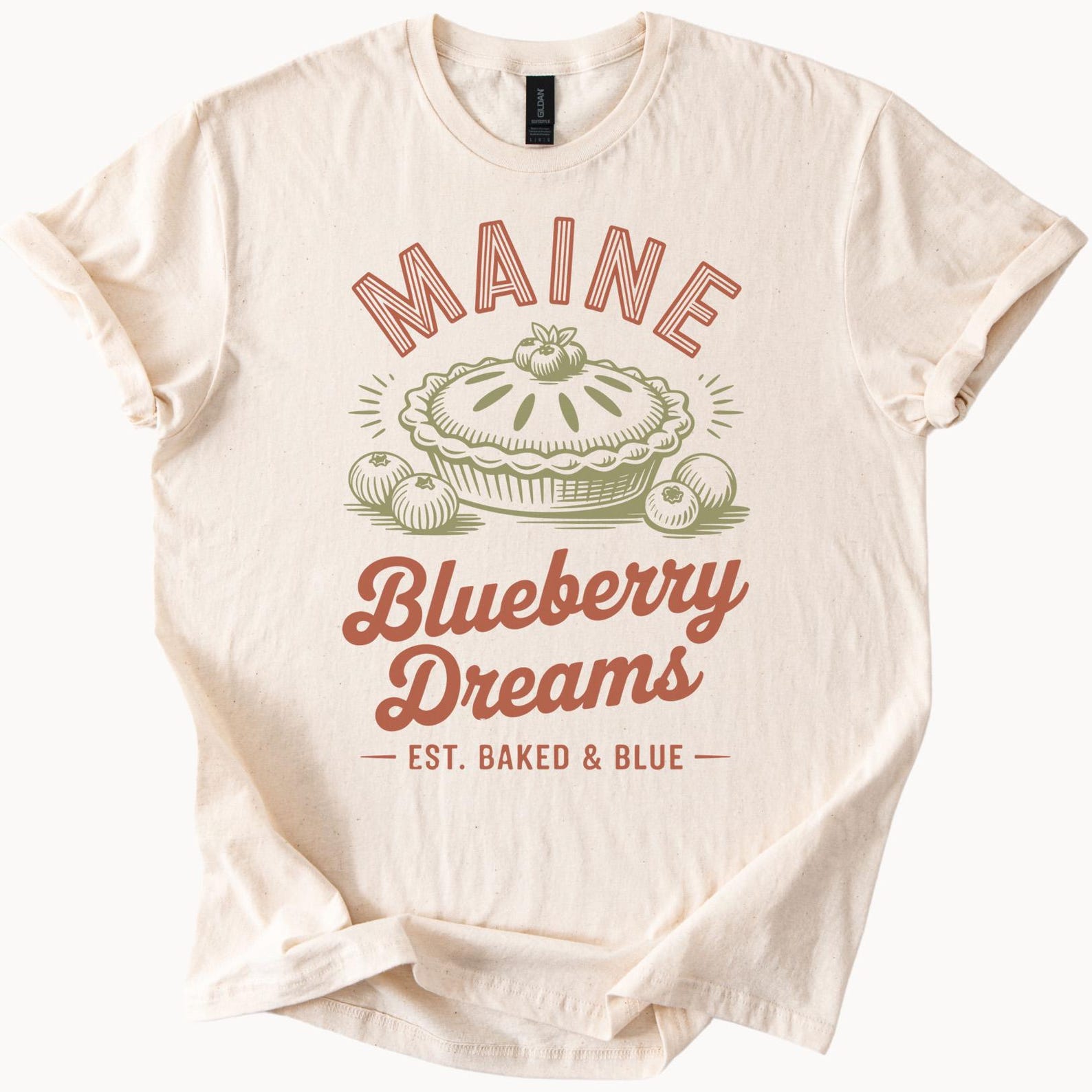 Maine Blueberry Pie Shirt Blueberry Dreams Graphic Tee Baked Pie Dessert Shirt Maine Fruit Pie T Shirt Blueberry Festival Gift Idea 150