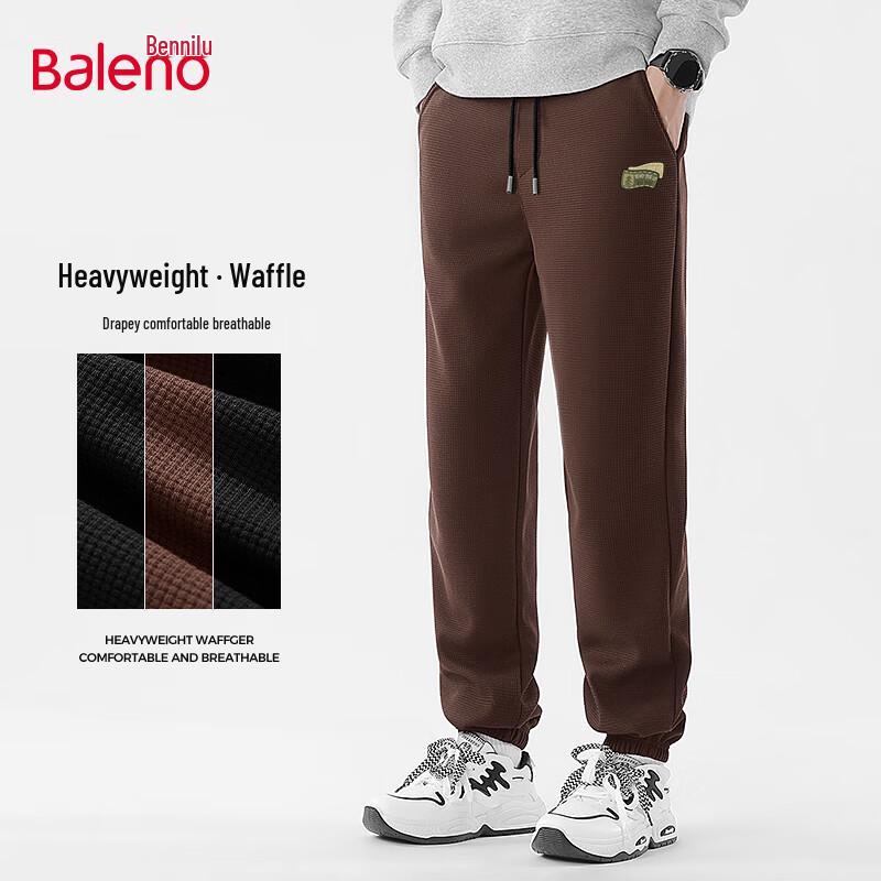 Baleno Men's Waffle Anti-Wrinkle Jogger Pants