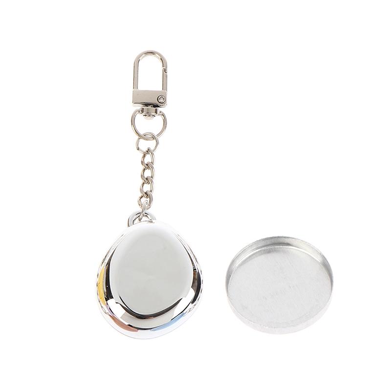 Colorful Keychain Empty Makeup Compact Diy Refill Case With Aluminum Tray Portable Cosmetic Storage Small Blush Container