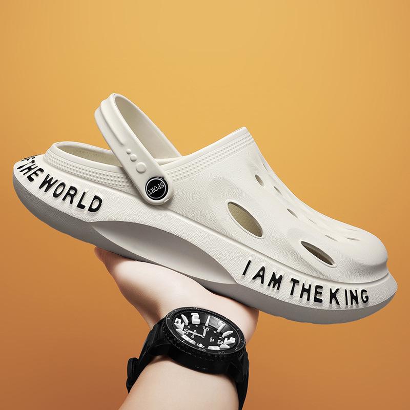 Chaussures de Jardin Noix de Coco à Bout Fermé pour Homme – Semelle Souple, Respirantes, Sandales et Pantoufles Tendance Tout-Allant pour la Plage.