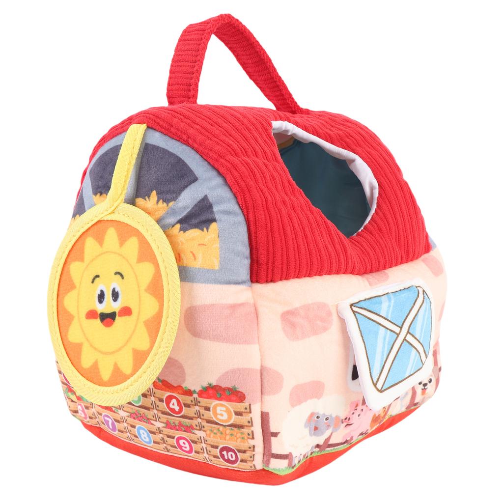 Baby Farm Plush Barn with Stuffed Animals Interactive Developmental Barn Animal Toys for Toddlers