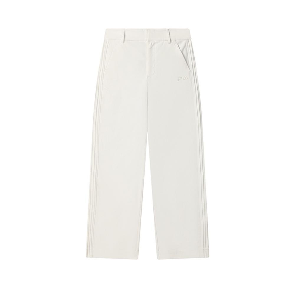 Fila Heritage Fashion Simple Trendy Versatile Woven Casual Pants Women Pants Cloud-Mushroom-White F11W538806F-WT