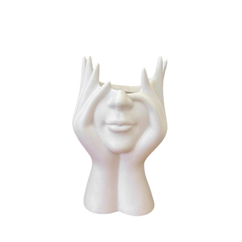 

1PC Hand Shaped Resin Pen Holder - Durable, Portable, and Stylish Storage for Pencil, Pen, and Stationery, Makeup Brush Storage