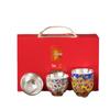 Chaxun Chinese Gilded Silver & Enamel Ceramic Tea Set with Crystal Filter