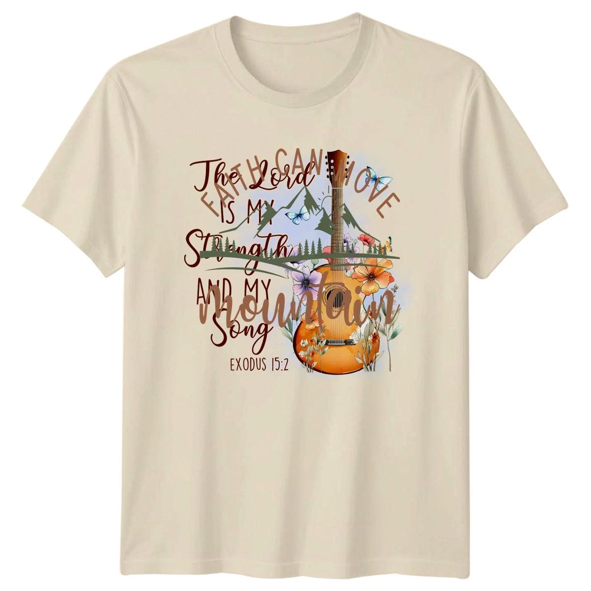 Faith Can Move Mountain T-Shirt Christian Faith Inspirational Outdoors M