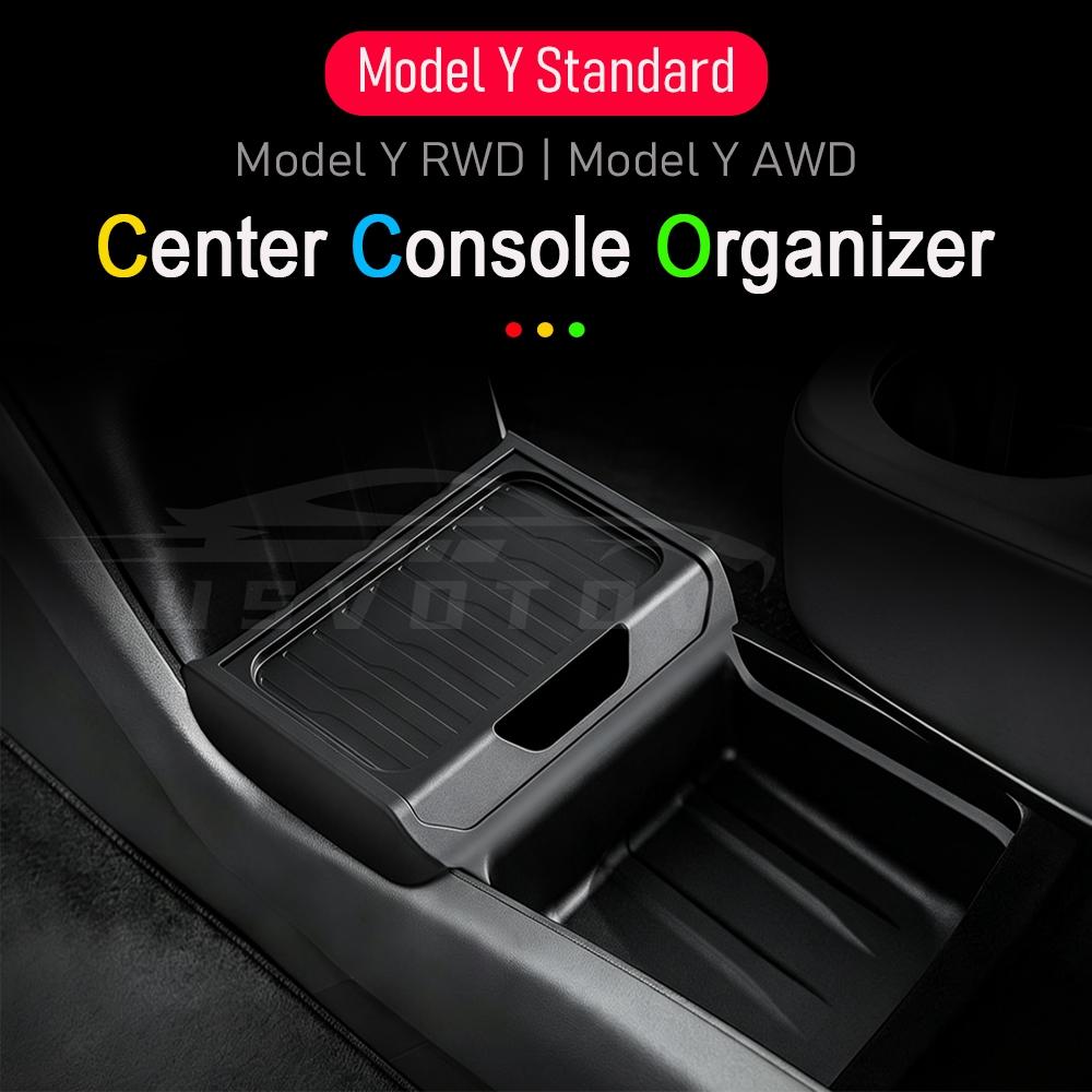 Center Console Storage Box Organizer Tray for Tesla Model Y RWD AWD Standard 2026 2025 Accessories (No Fit Premium & Performance