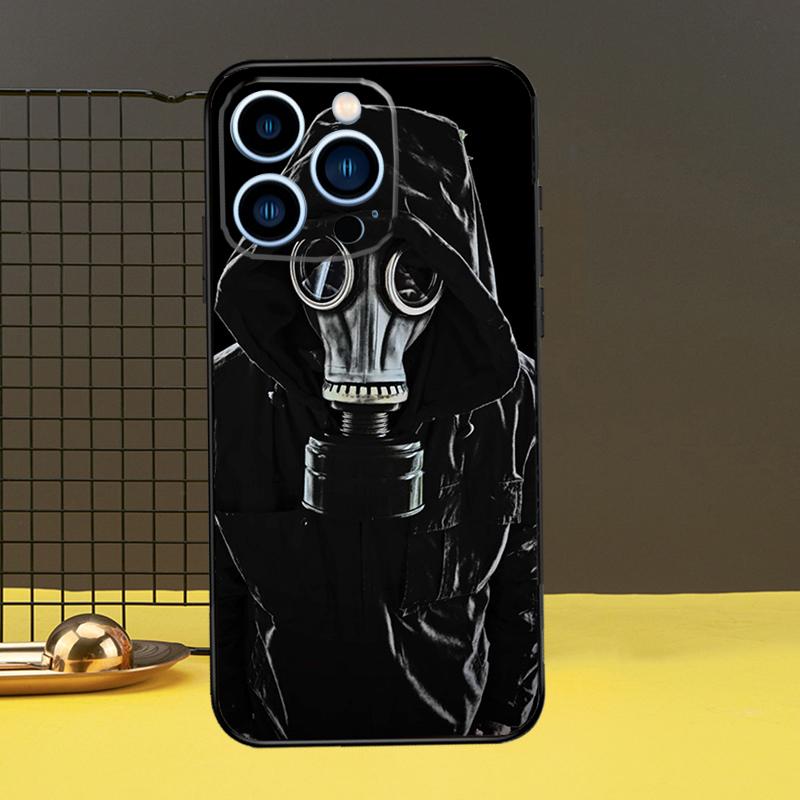 Gas Mask Phone Case For iPhone 13 12 14 11 16 15 Pro Max Plus Mini 7 8 X XR XS Max Cover
