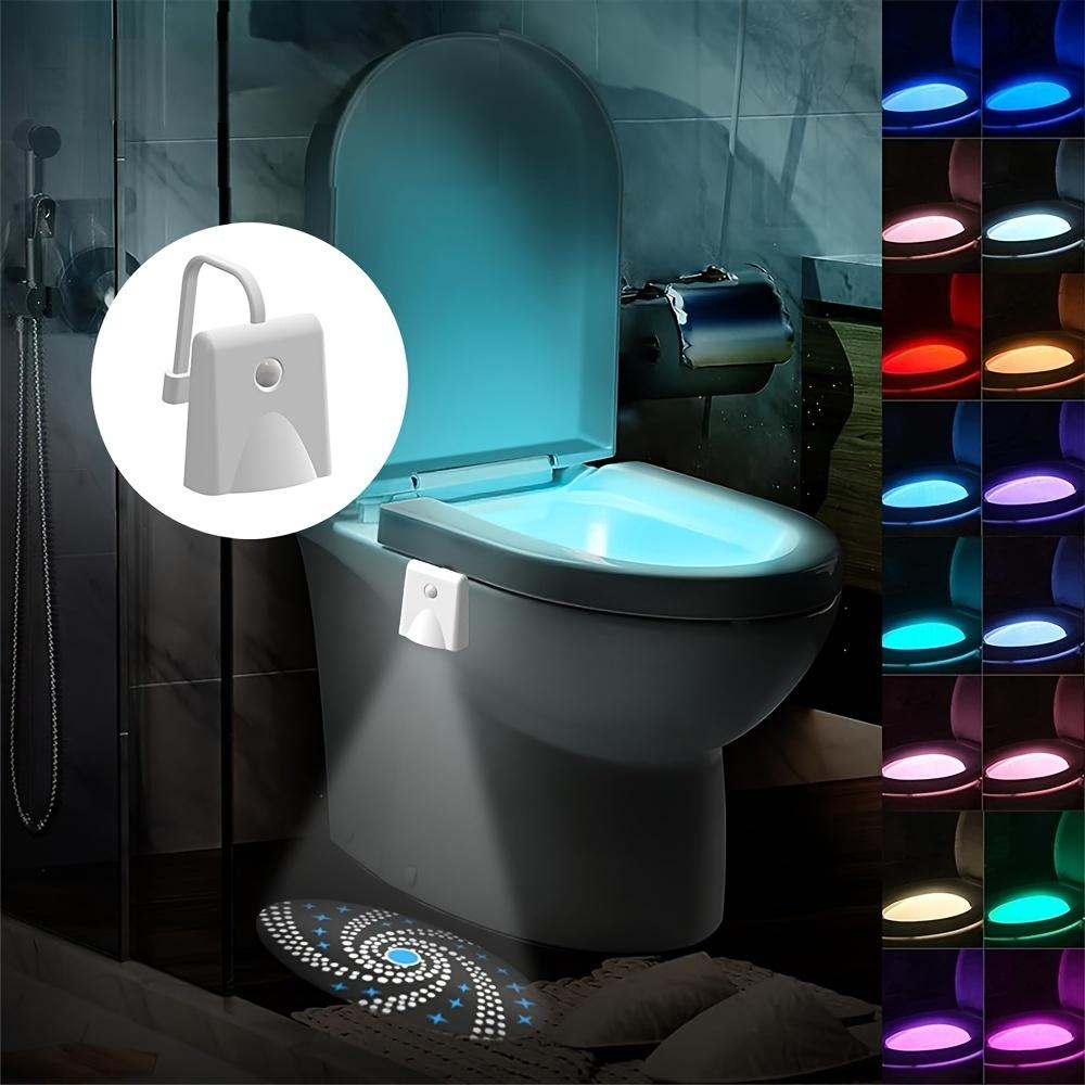 Toilet Motion Sensor Lights, USB Rechargeable LED Night Light, RGB Toilet Bowl Night Light for Bathroom Ambient Lighting