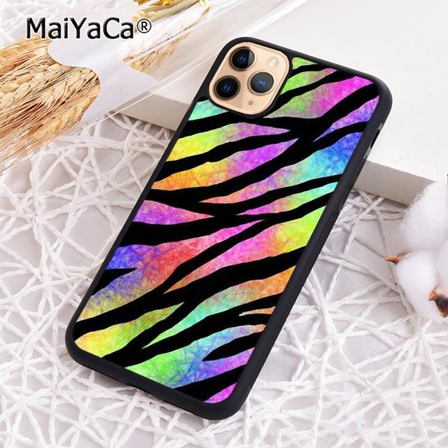 

Чехол для телефона с неоновым принтом зебры для iPhone 17 Air 16 pro max 15 14 plus 12 13 Защитная крышка coque iPhone 15plus