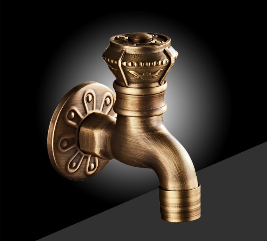 

Новый стиль антибронзовый резной кран для ванной комнаты, латунный кран для стиральной машины, кран для ванной комнаты, уличный смеситель для ванной комнаты