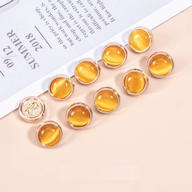 Lot de 10 boutons ronds colorés à tige en plastique de 21/25 mm, pour manteaux, vêtements, accessoires de couture