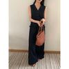 [Song Ming] Korean Tencel Vest Vest for Women + Summer Women's Straight Casual Pants Two-piece Set W997A