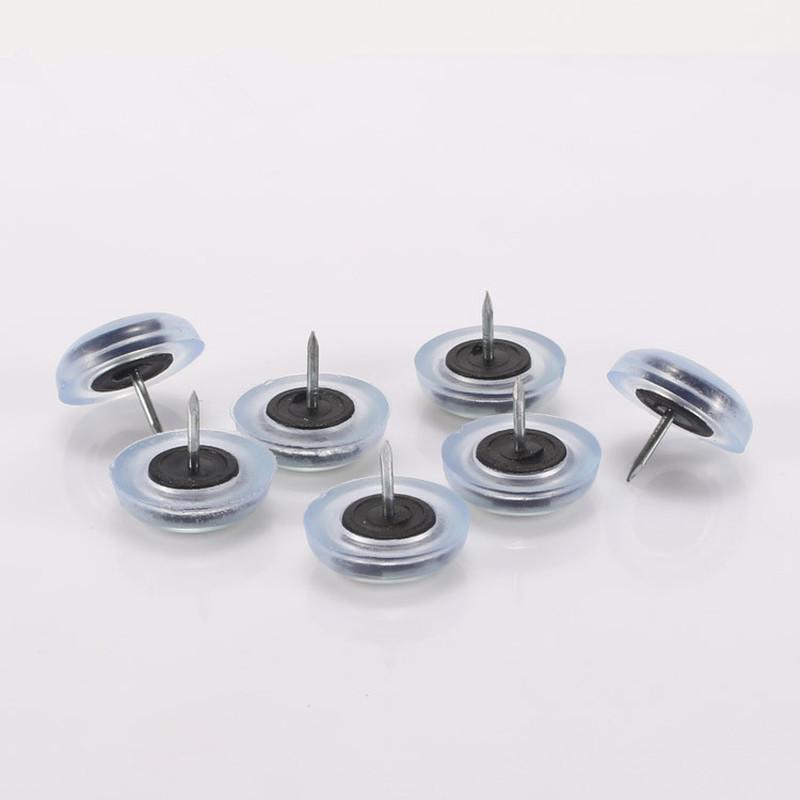 10pcs PVC Plastic Furniture Feet Nails Protector Ground Chair Leg Floor Nail Soft Rubber Anti-skid Sofa Table Bottom Pad