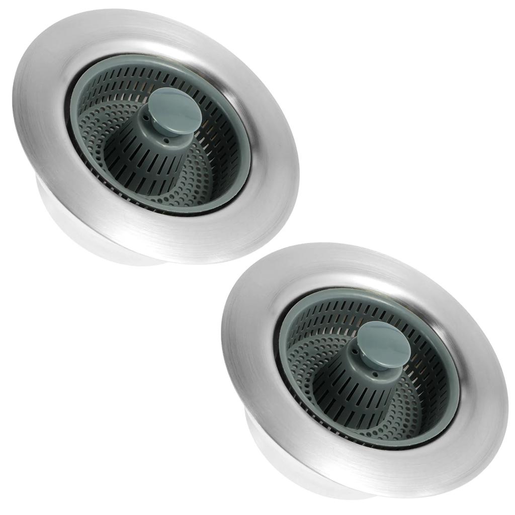 2/4Pcs 3-in-1 Kitchen Sink Sewer Strainer,Basin Sink Stopper Drain Basket Pop Up Anti-clogging Kitchen Sink Accessories