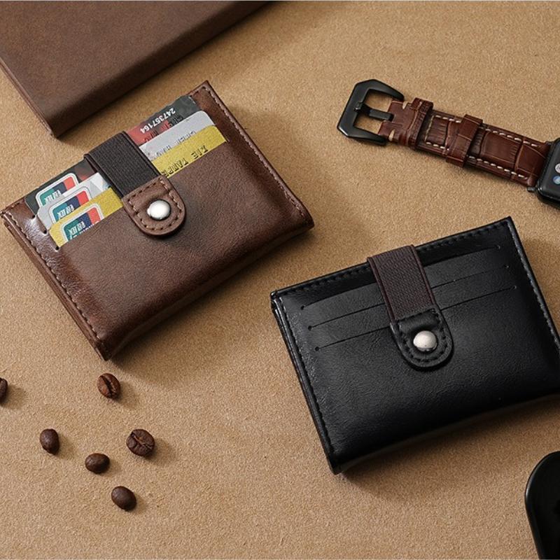 Men Wallet Soft Leather Multi Card Slot Vintage Small Wallet for Male Student