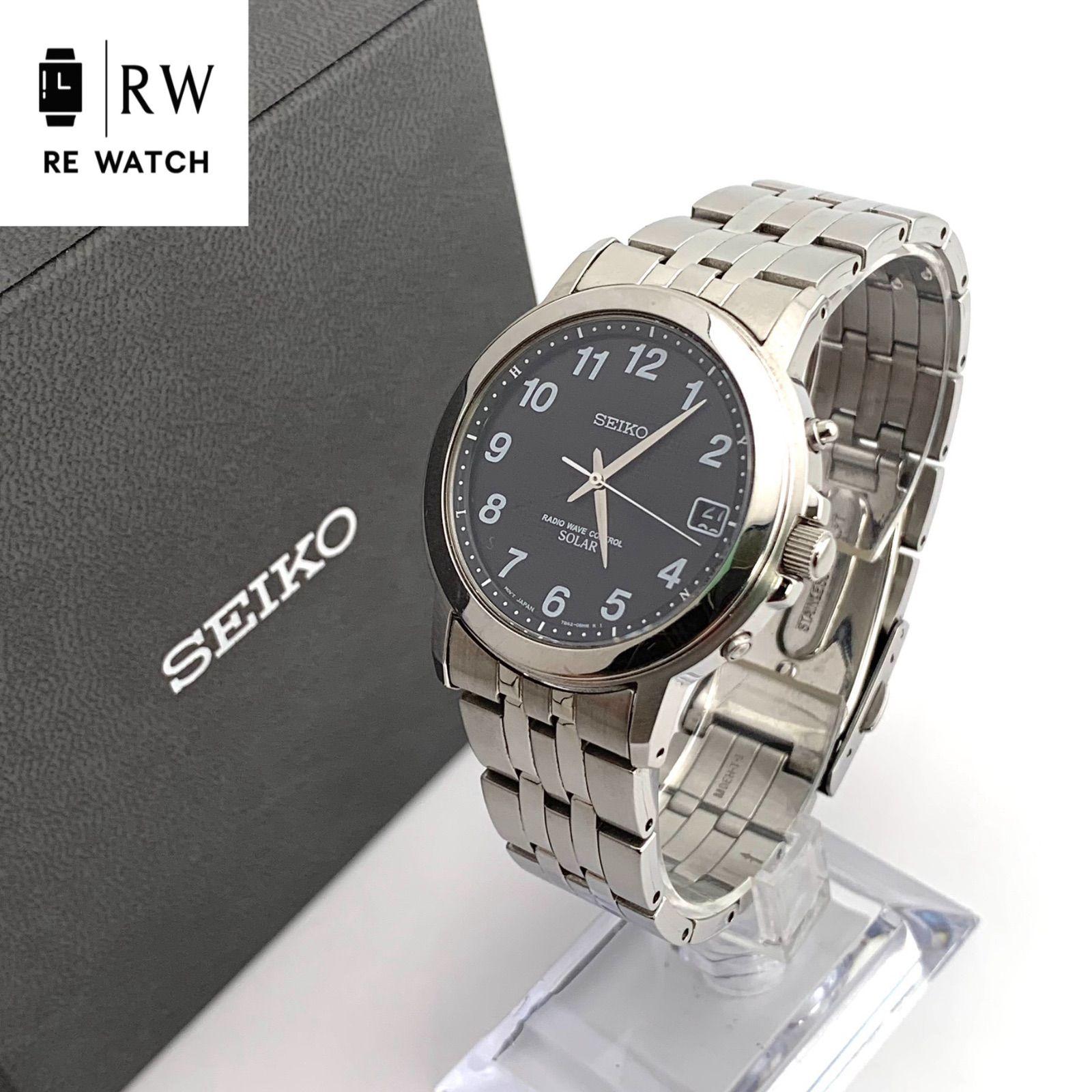 [Used] SEIKO 7B42-0AS0 Radio Solar Watch
