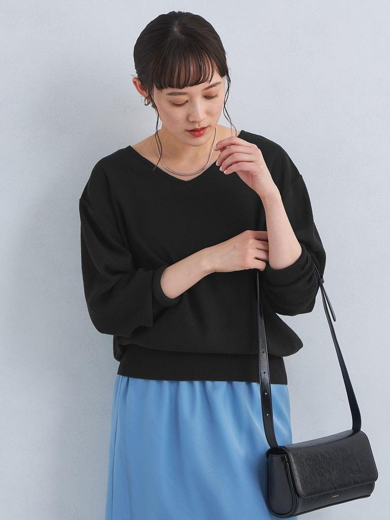 Arrows Green Label Shirley Pullover Knit Washable 35131991722 0900 FREE [United Relaxing] 2-Way - - BLACK(09)