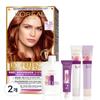 L'Oréal Paris Excellence Duo Cream Hair Dye, No. 6.35 Copper Light Brown, 2 Pcs.