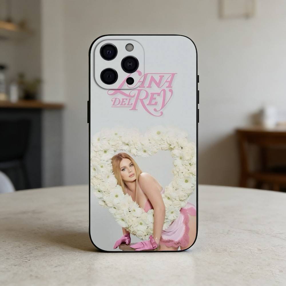 Lana Del R-Rey Phone Case For iPhone 17,16,15,14,13,12,11 Plus,Pro Max,SE4Soft Silicone Black Cover