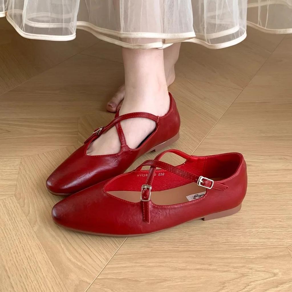 Fashion Bailamos 2024 New Women Flats Soft Mary Jane Shoes Fashion Shallow Ladies Casual   Outdoor Dress Shos Flat Ballet Shoes Mujer