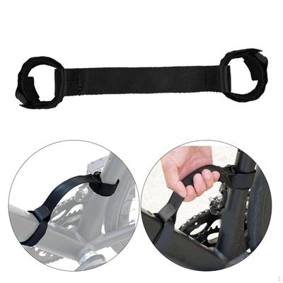 Bicycle Frame Handle Carry Strap, Black Carrier Cycling Accessory Belt Bike Rack Grip