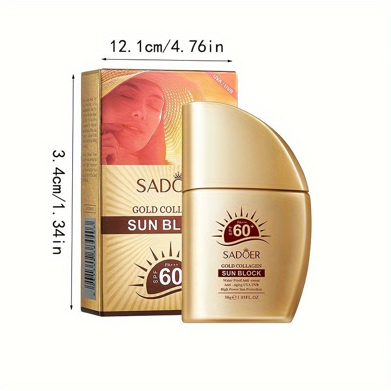 Opalovací krém SPF 60+ UV ochranný rozjasňující voděodolný odolný proti potu osvěžující hloubkově hydratační lehký opalovací krém na bázi kolagenu