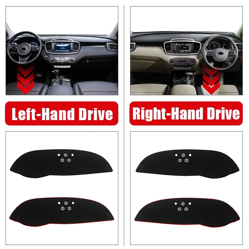 Car Dashboard Cover Avoid Light Pad Sun Shade Anti-UV Carpets Non-Slip Mats For Kia Sorento 3 UM 2015 2016 2017 2018 2019 2020