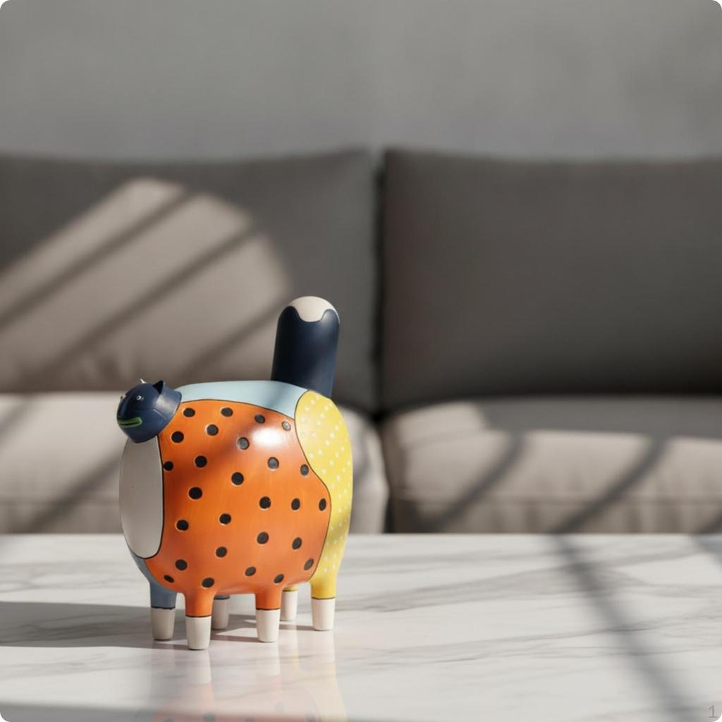 Tabletop Cat Sculpture Modern Figurine Minimalist for TV Cabinet, Sample Room