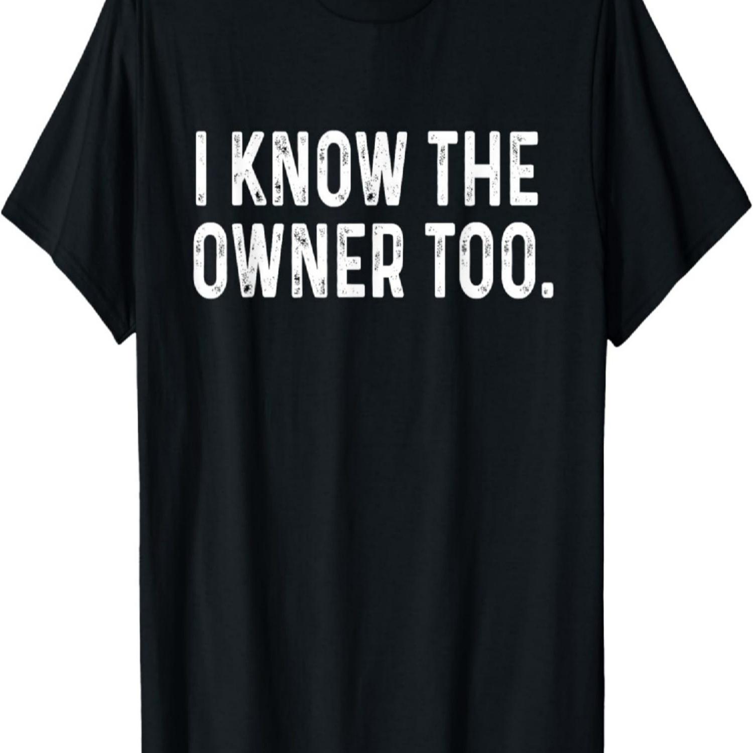 I Know The Owner Too - Bartender Tapster Bartending Bar Pub T-Shirt S чёрный