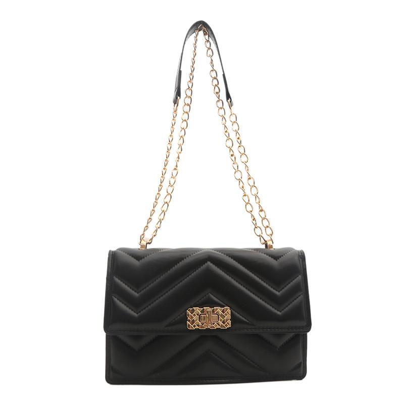 Stylish Solid Color Chain Bag For Women Casual Fashion Spring 2024 With Quilted Design